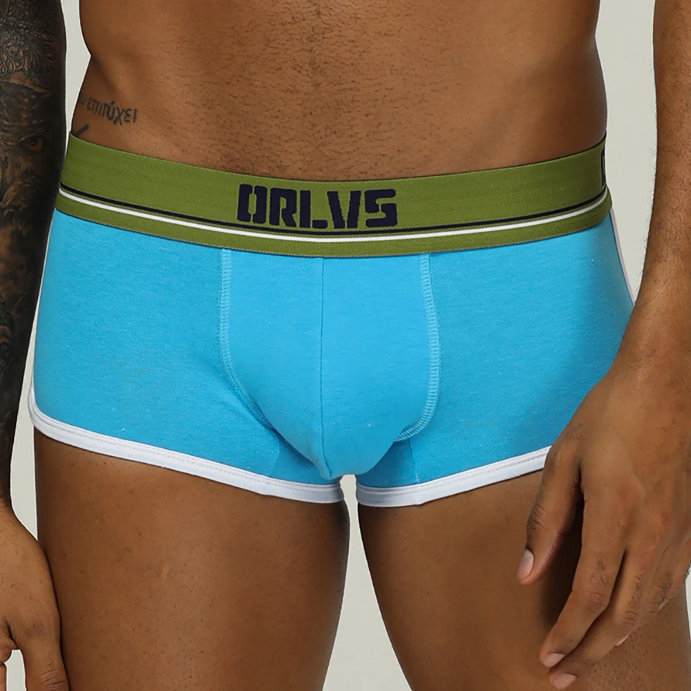 

2pcs/lot ORLVS Cotton Boxershorts Men Comforable Panties Set Gay Sexy Underwear Man Boxer 9Color Free ShippingM/L/XL/XXL