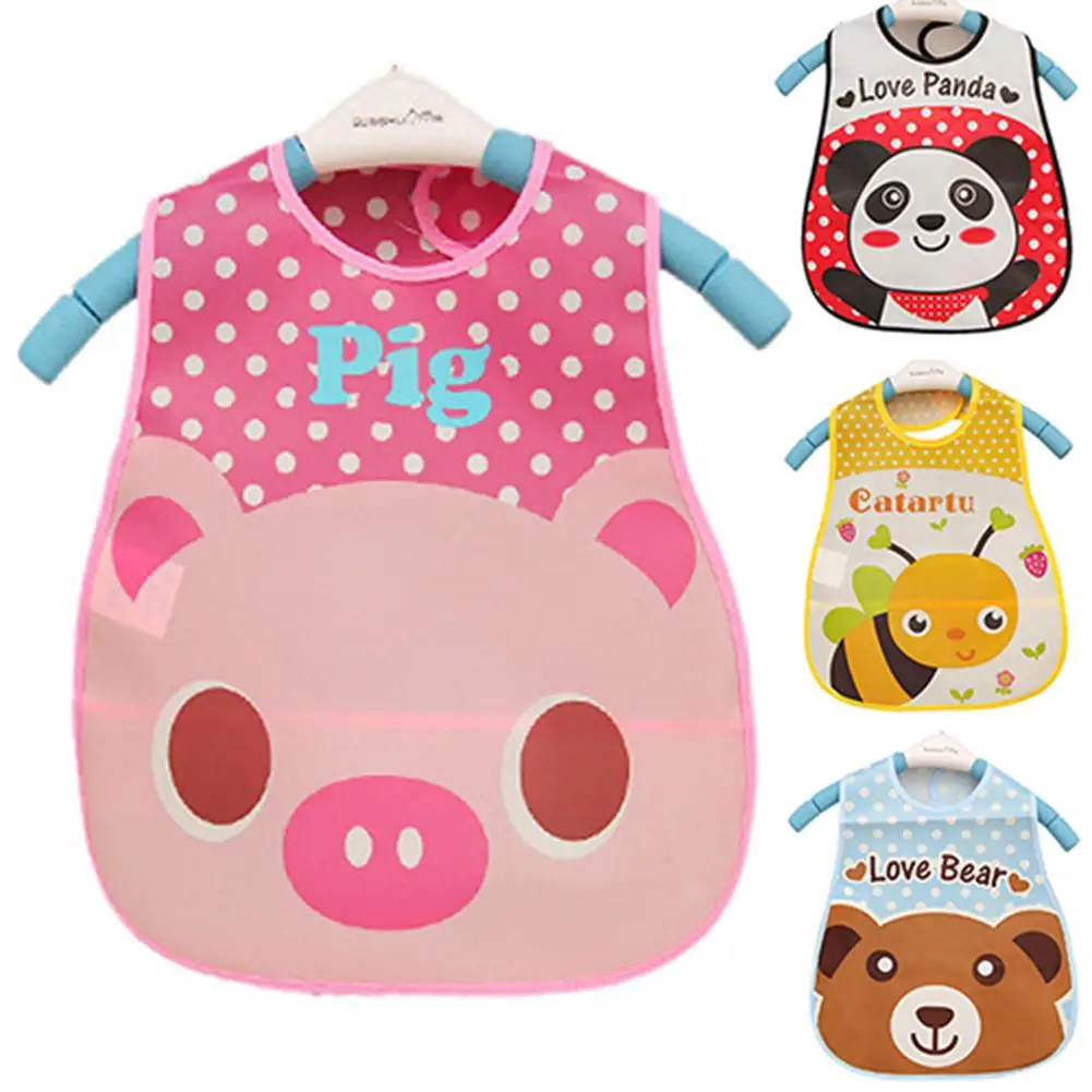 Beb&eacute; ni&ntilde;o ni&ntilde;a ni&ntilde;os Baberos impermeable, de Saliva toalla ni&ntilde;os de dibujos animados encantadores Baberos beb&eacute; Burp pa&ntilde;os de alimentaci&oacute;n Bandana Ni&ntilde;o Accesorios-1