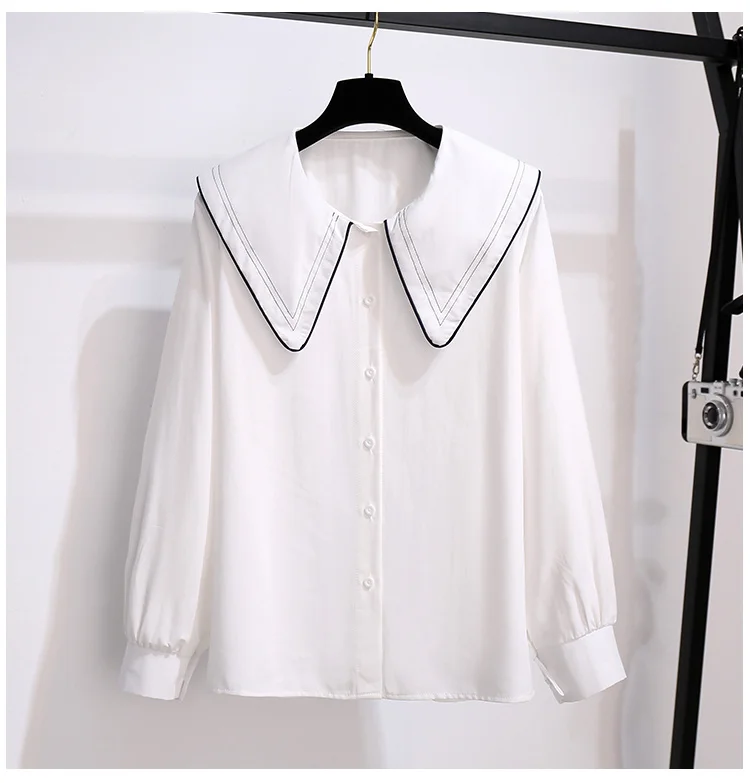 

Рубашка женская весна-осень дизайн чувственный молодой маленький человек