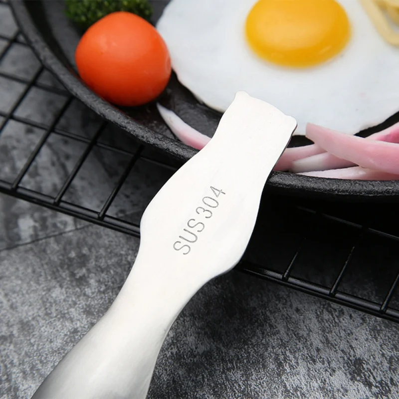 Маленькая ложка 304 нержавеющая сталь Портативный милый медведь узор Десертная