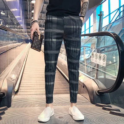 Мужские спортивные штаны для отдыха летние брюки в клетку сеточку с 9 ю