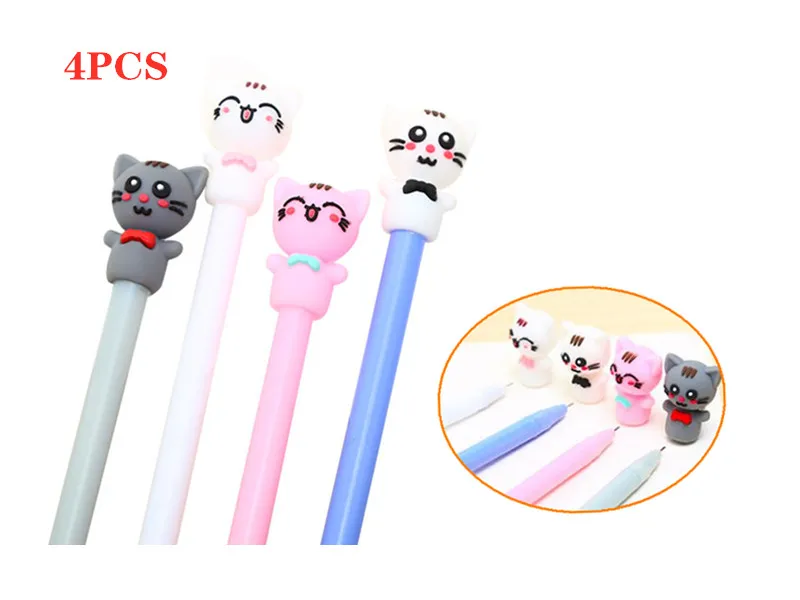 

Творческая гелевая ручка с котенком, милые Канцтовары, мультяшный котенок, водная ручка, офисные принадлежности, ручка для подписи, школьны...