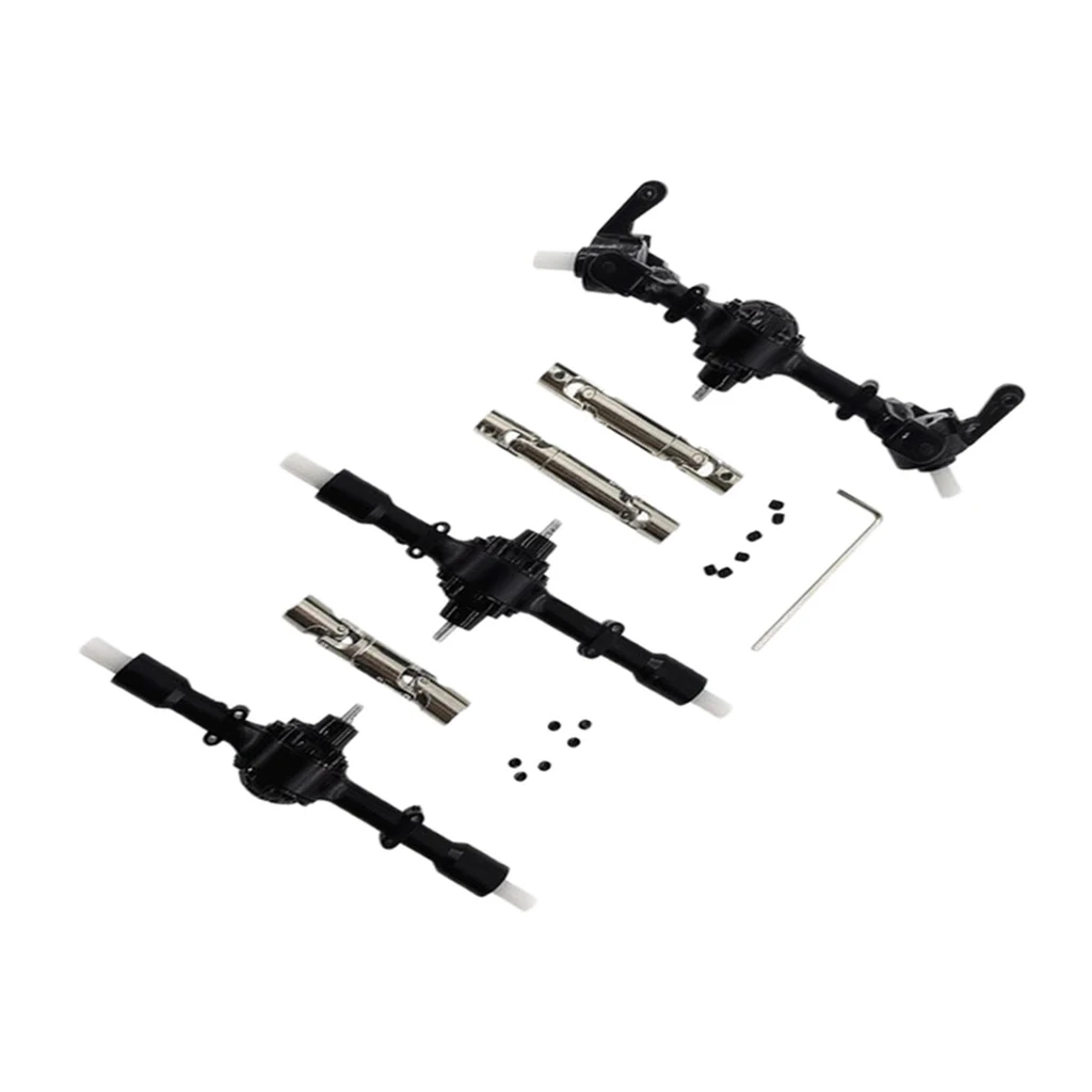 Пластиковая передняя средняя и задняя ось + металлический трансмиссионный вал