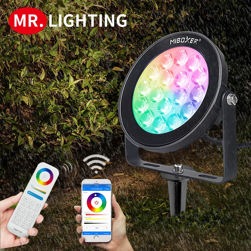 Водонепроницаемый светодиодный уличный светильник Miboxer 9 Вт RGB + CCT WiFi умный