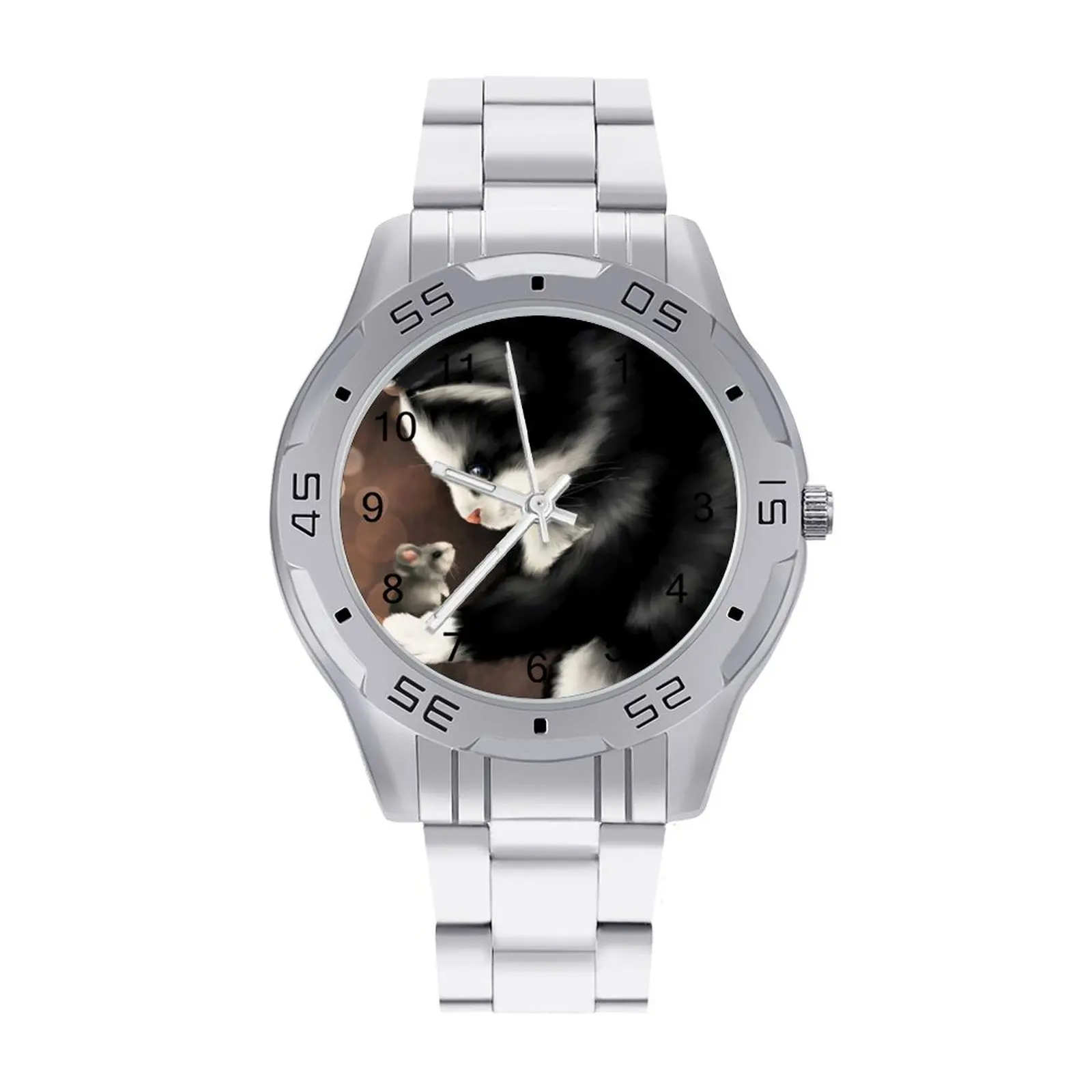 

Mouse Quartz Watch Photo Modern Wrist Watch Stainless Promotion Travel Couple Wristwatch
