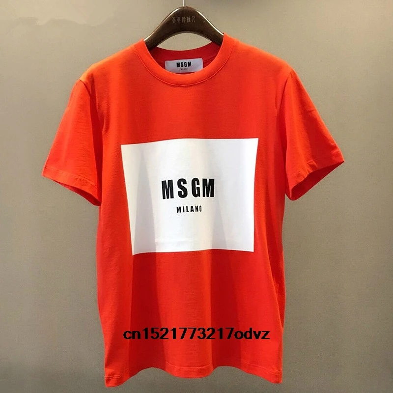 Мужская футболка Классическая Msgm Milano s Модные Топы Футболка забавная новинка wo