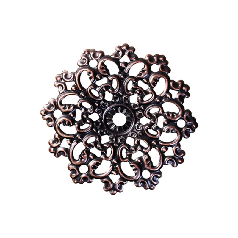 

DoreenBeads модные сплав на железной основе разъемы круглые антикварные медные филигранные ювелирных изделий DIY Подвески 47 мм x 47 мм, 30 шт.