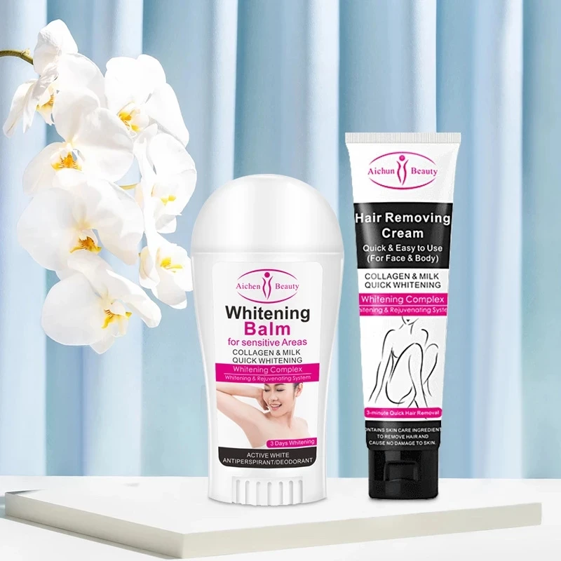 

Face Body Care Hair Removing Cream Whitening Balm Stick Cream 2PCS/Set