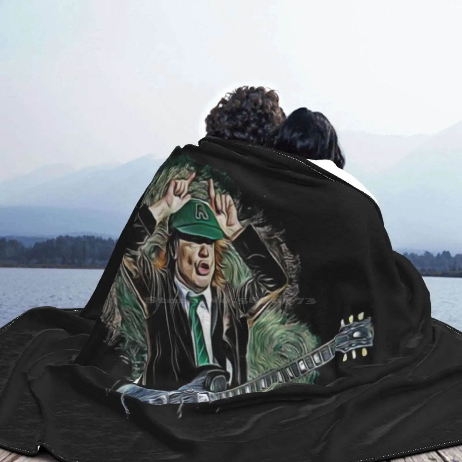 Мешковатое мягкое теплое одеяло Angus Young из Dc диван/кровать/путешествия подарки за