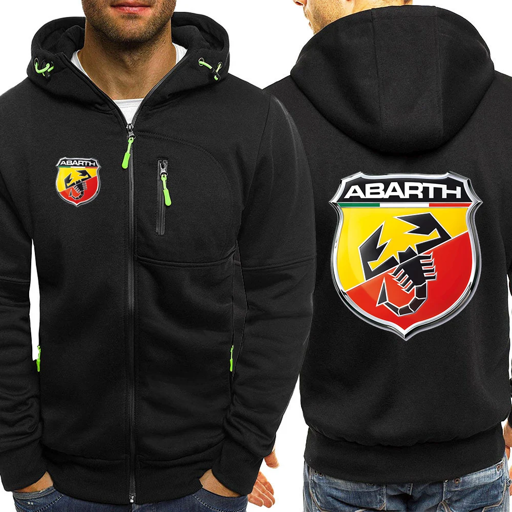 

Мужские брендовые худи Abarth С принтом на заказ в стиле панк, повседневные градиентные цвета, мужская куртка на молнии в стиле панк, мужские сп...