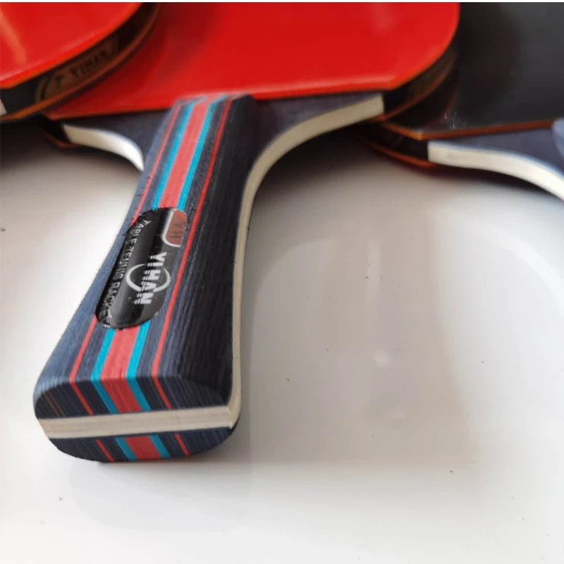

Professional Double-sided rubber Table Tennis Racket Set with 4 ping pong paddles + 1 net +8 balls pingpong bat