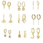 ROMAD модные золотые серьги в форме Луны и звезды, светильник кие роскошные маленькие серьги-кольца для женщин, корейские ювелирные изделия, серьги для женщин #20