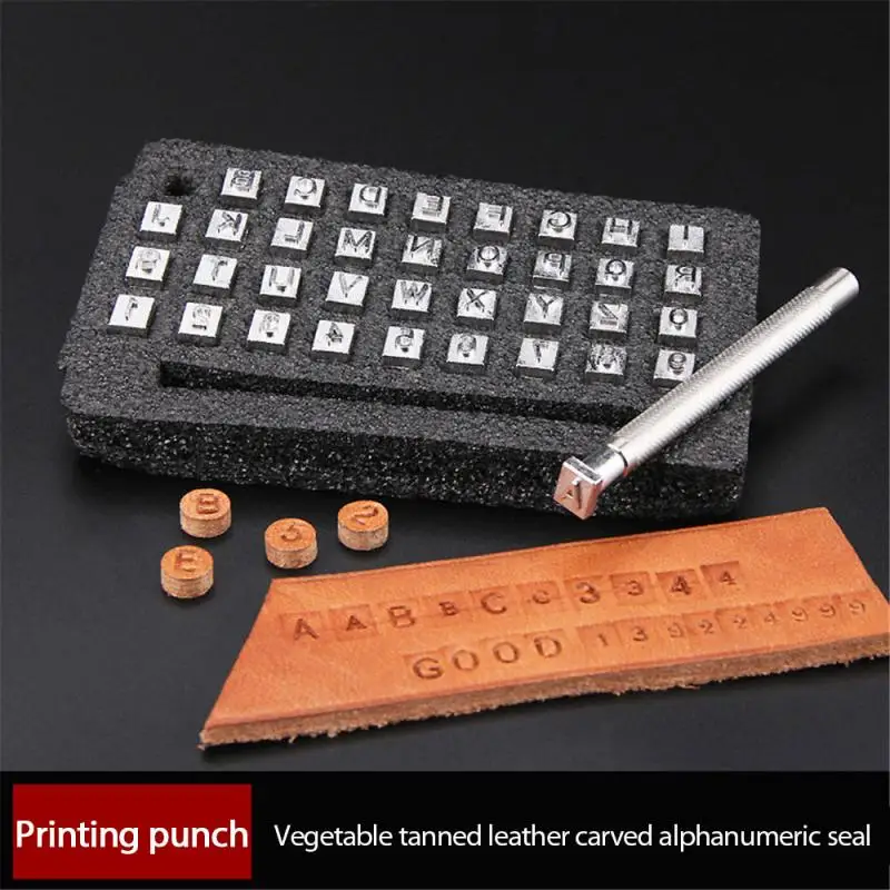 

36pcs Leather Stamping Tool Set Steel Punch Alphabet Letter Number Stamp Set Metal Leather Craft Tool DIY Seal Engraving Mold