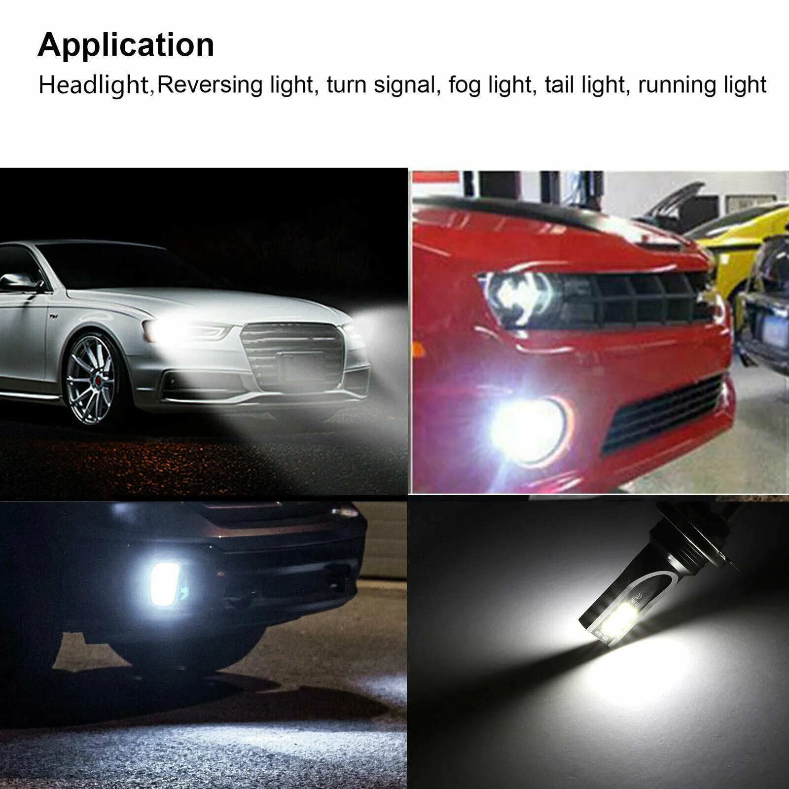 

4Pcs H7 Combo LED Headlight Kit Bulbs High OLow Beam 120W 26000LM 6000K Kit LED Light Kits