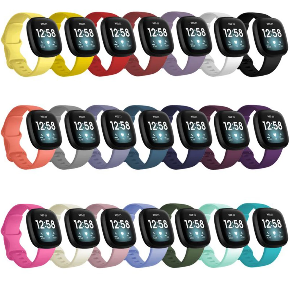 

Silicone Bracelet for fitbit versa 3 Wrist Strap Replacement Wristband For Fitbit Sense Waterproof Sport Watchband Accessories
