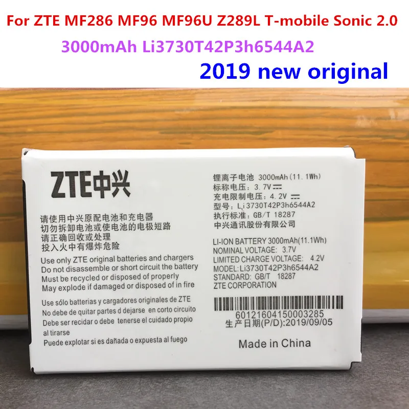 

New Original High Quality 3000mAh Li3730T42P3h6544A2 Battery For ZTE MF286 MF96 MF96U Z289L T-mobile Sonic 2.0 Batteries