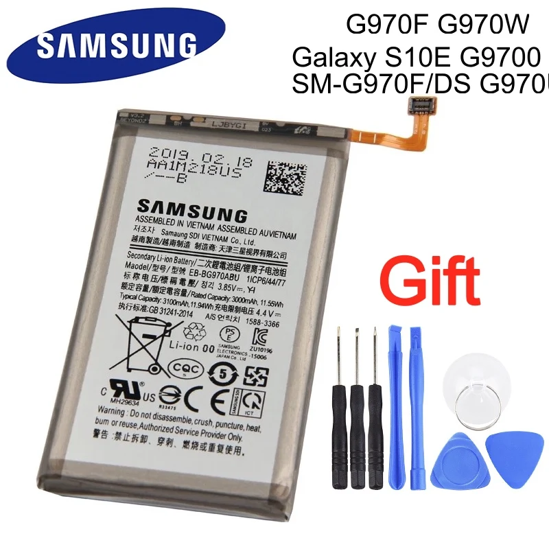 SAMSUNG оригинальная EB BG970ABU батарея 3100 мАч для Samsung Galaxy S10E S10 E G9700 SM G970F/DS G970F G970U
