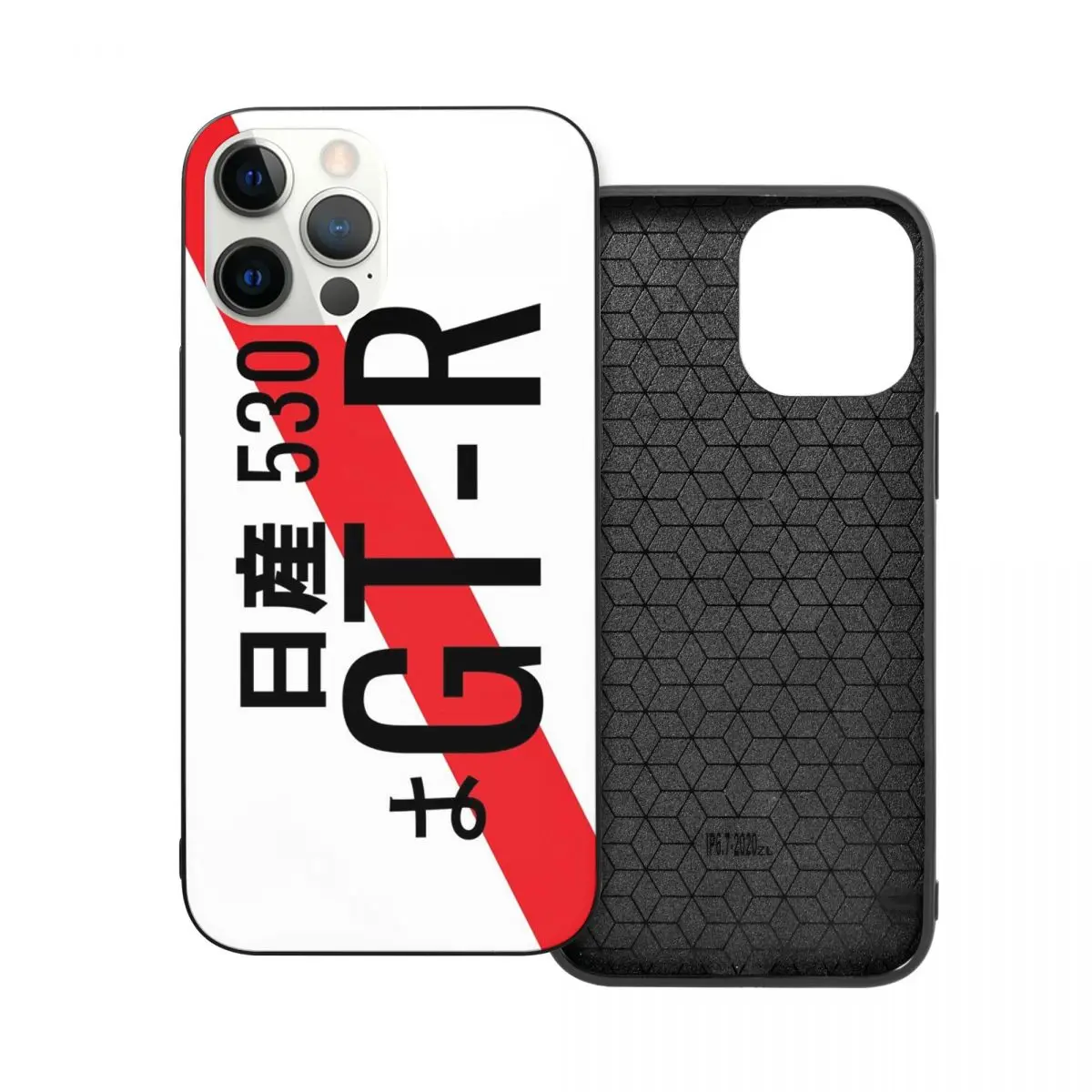 

Японский телефонный чехол Nissan GTR из поликарбоната и ТПУ со стеклянной табличкой с номером для iPhone 13 12 11 Xs Xr X Pro Max Mini 7 8 Se2 Plus 6 6S