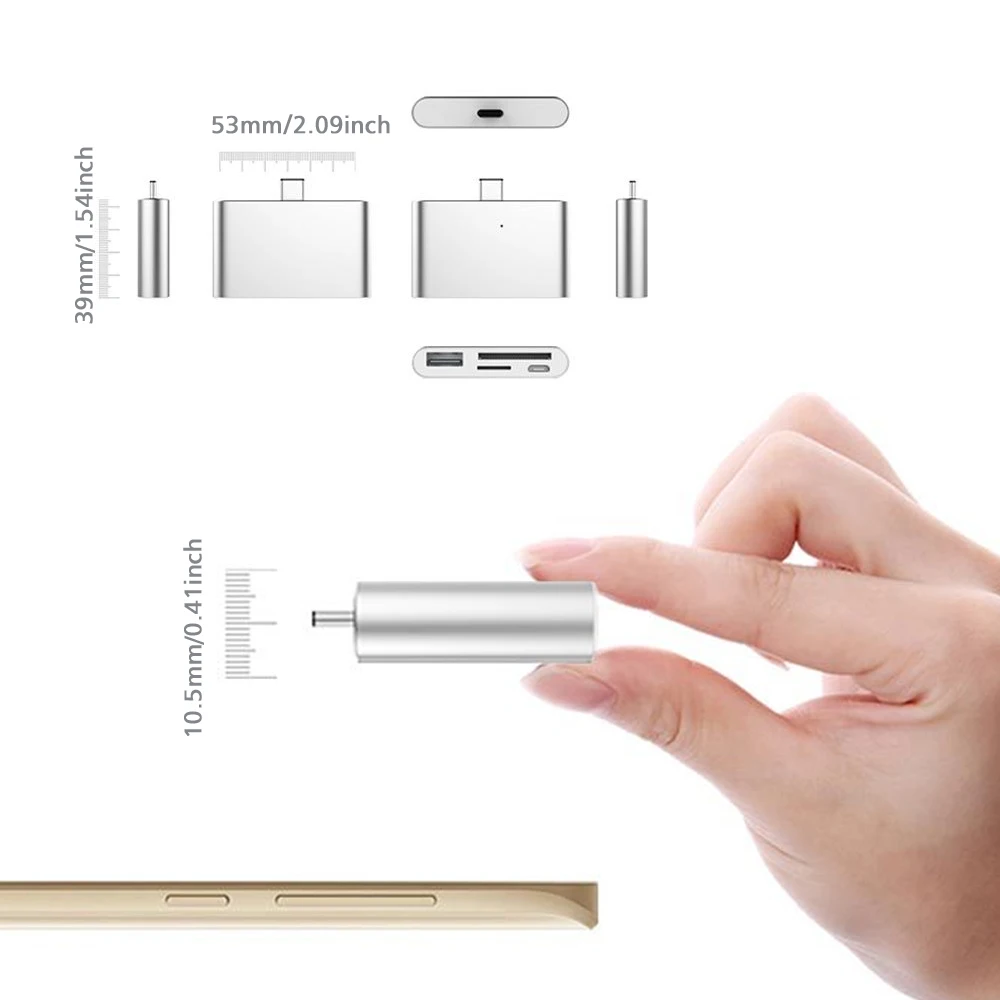 Type-C USB Type C HUB OTG Sim CF SD TF Card Reader Adapter Converter for MacBook Air Samsung Galaxy Note 8 S8 Accessories |