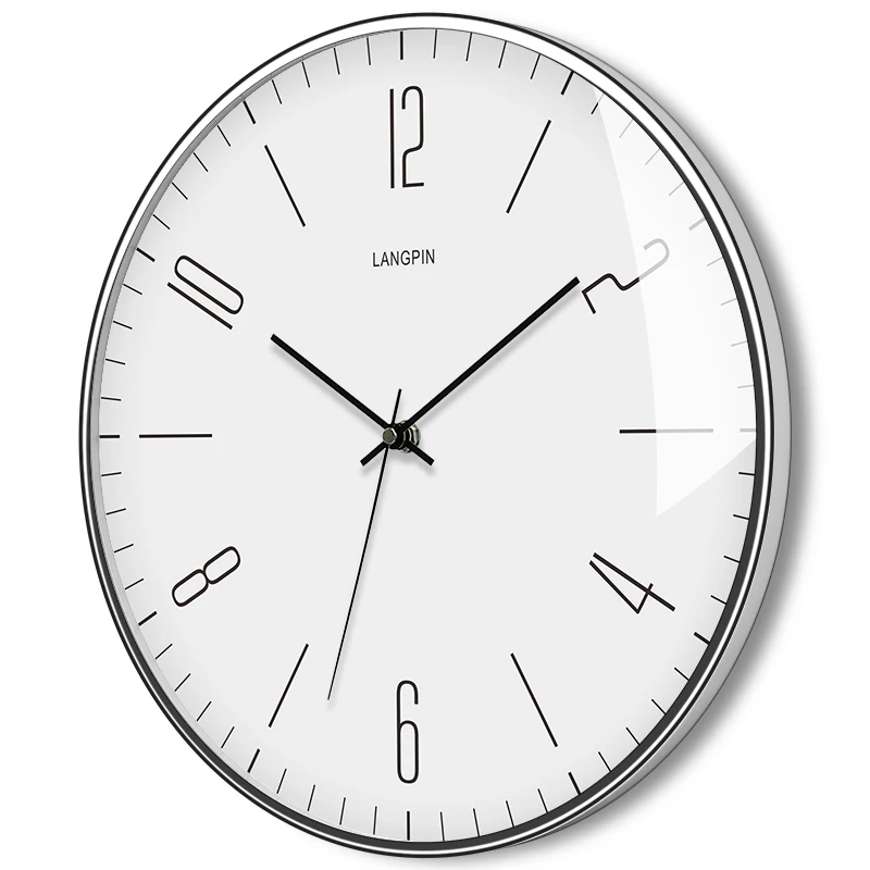 Скандинавские бесшумные настенные часы современный дизайн металлическая