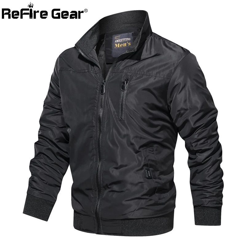 ReFire gear военный бомбардировщик куртки мужские осенние теплые милитари, камуфляжная куртка пилота Повседневная винтажная плюс размер толстое хлопковое пальто
