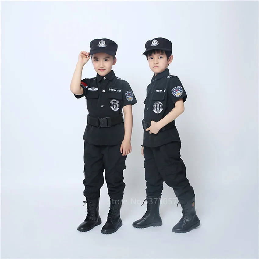Костюмы на Хэллоуин для детей полиции SWAT униформа косплей костюм карнавальный