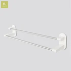 Новинка, держатель для полотенец Happy Life, 2 полоски, белая вешалка для полотенец, 3 м лента, двойной держатель для хранения полотенец в ванной комнате