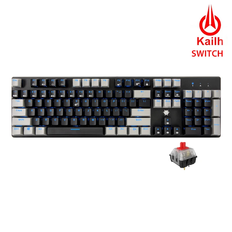 Red Switch-BG Hexgeards GK706 Механическая игровая клавиатура kailh MX Синий переключатель 104 ключ Водонепроницаемость механическая клавиатура розовый - Цвет: Red Switch-BG