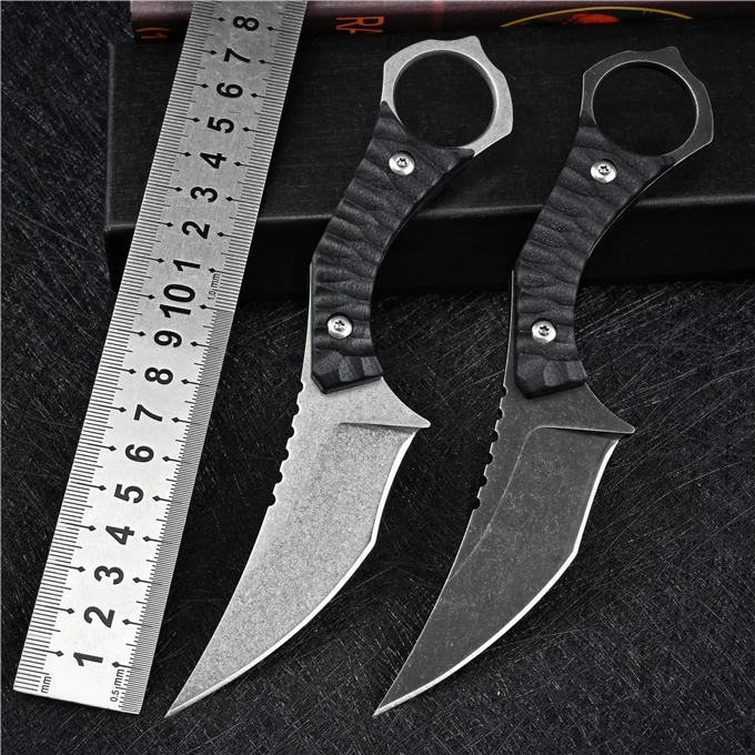 

Straight Knife Fixed Blade High Hardness Outdoor Rescue Practical Camping Hunting Tactics Self-Defense Survival Edc Hiking Tool