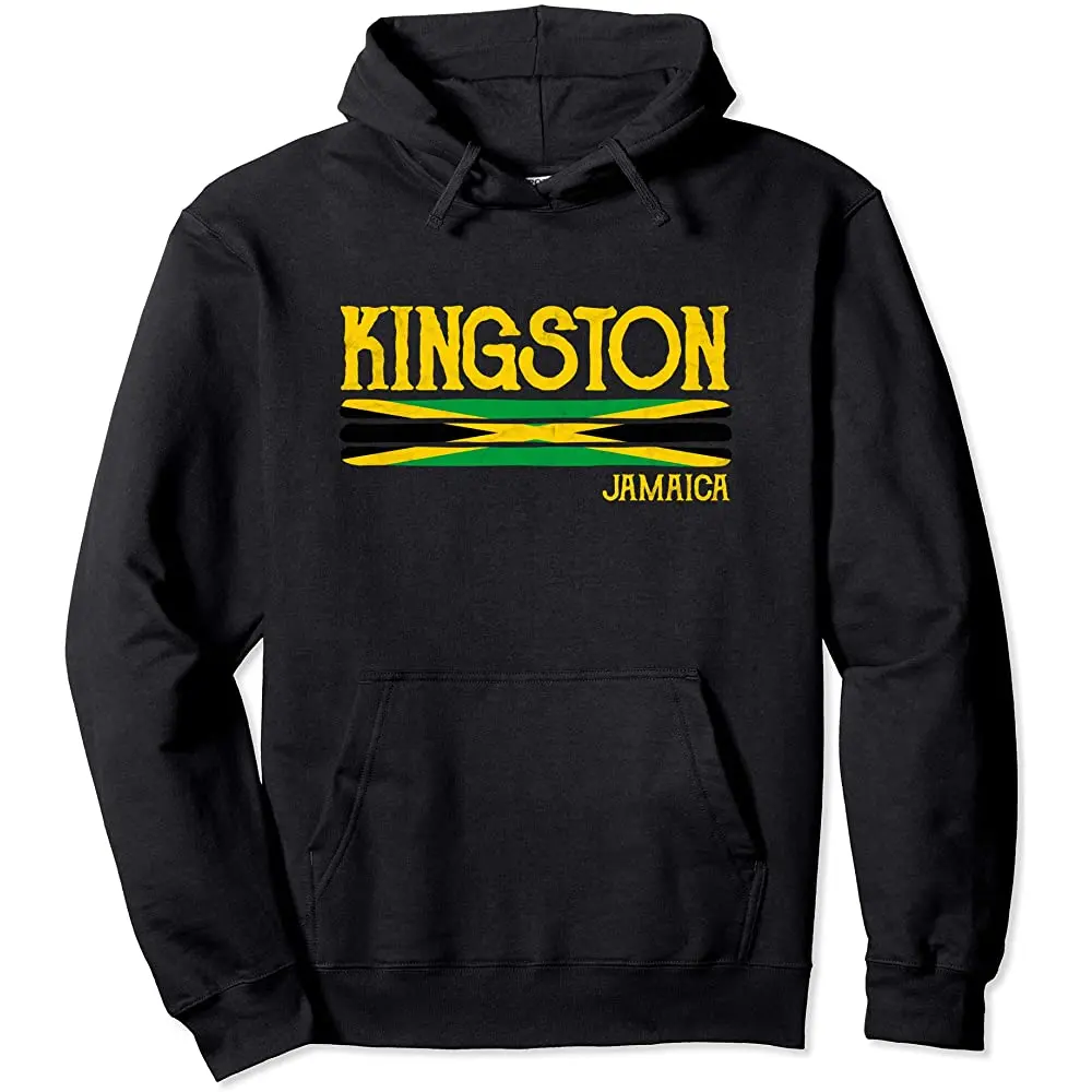 

Kingston Jamaica флаг Ямайки Сувенирный пуловер с капюшоном
