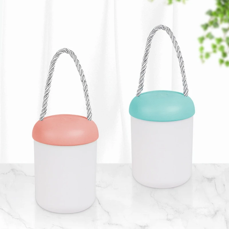 

Portable Night Light for Kids Battery Powered Rechargeable Bedside Lamps Stepless Dimmable Eye-Caring Lantern 2 Colors