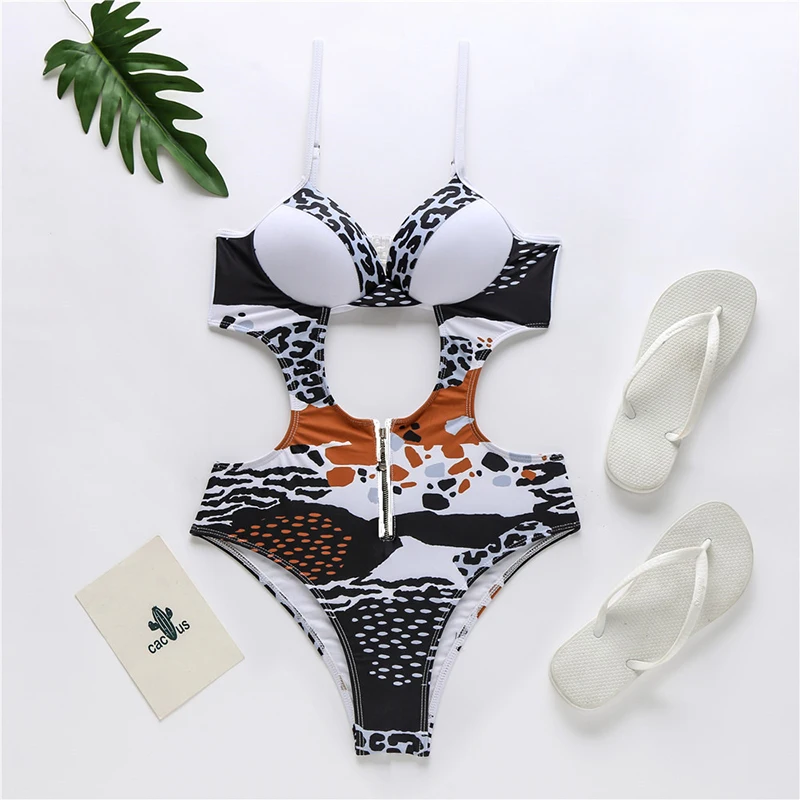 Сексуальный цельный купальник для женщин белый открытая одежда плавания пуш ап с