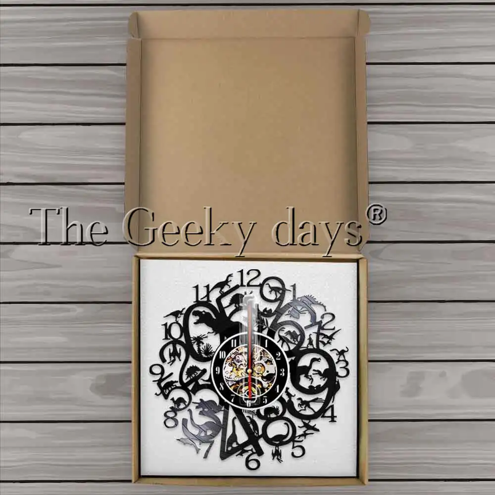 Настенные часы в стиле ретро с различными видами динозавров Т-Рекс домашний