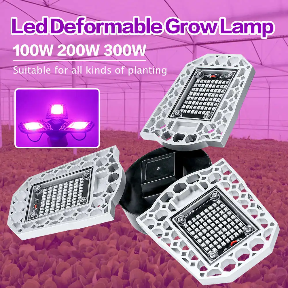 

100W 200W 300W LED Phyto Lamp E27 Full Spectrum LED Grow Light Horticole Indoor Growing Lighting Seedlings Flower Grow Tent Box