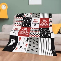 flannel blanket awesome gift for family quilts home decor ice hockey pattern bedroom blanket for sofa warm throw blanket winter