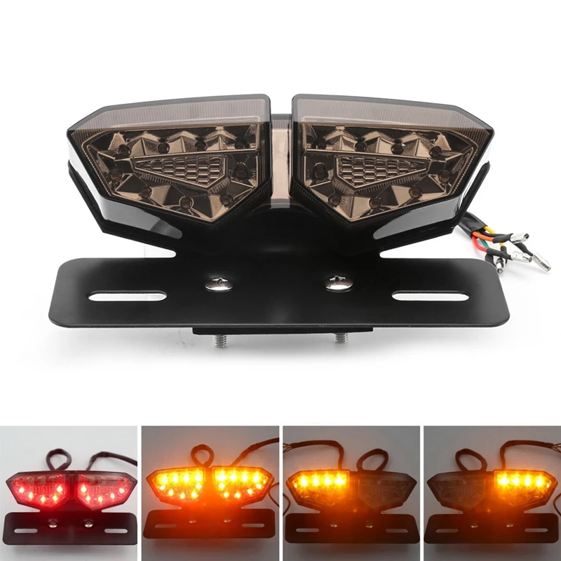 

Мотоциклетные задние светильник дым светодиодный мотоциклетный тормоз задних фонарей, фонарей указателей повтора сигнала номерного знака...