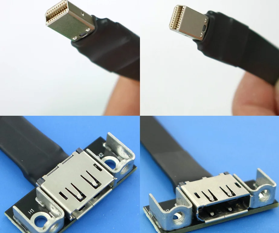DP стандартный мини displayport1.2 Удлинительный кабель высокой четкости скошенная