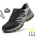 Безопасная обувь Для мужчин Для женщин Для мужчин Сталь носок сапоги нерушимой Рабочая обувь Легкий дышащий материал мужской рабочие кроссовки Для мужчин обувь; Новинка; Обувь