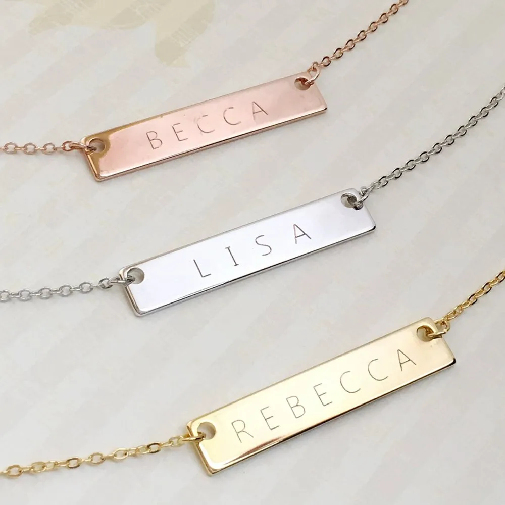 

Ожерелье с именем на заказ, ожерелье с инициалом, ожерелье из розового золота на заказ, рождественский подарок, персонализированное ожерель...