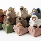 Носки женские хлопковые с мультяшным котом, носки с милыми животными Смешные в Корейском стиле Харадзюку, короткие, дышащие, для девушек, Прямая поставка