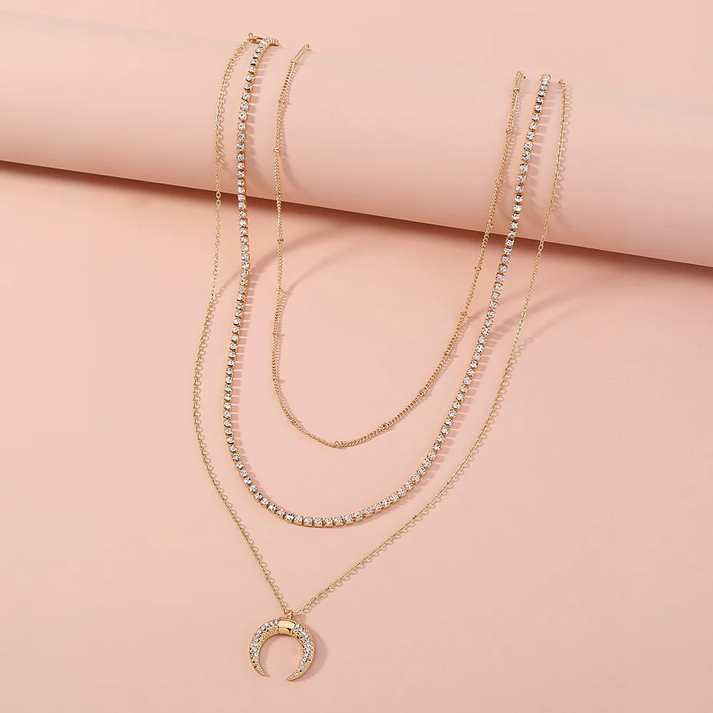 Оптовая продажа модное многослойное ожерелье в стиле ретро с подвеской виде