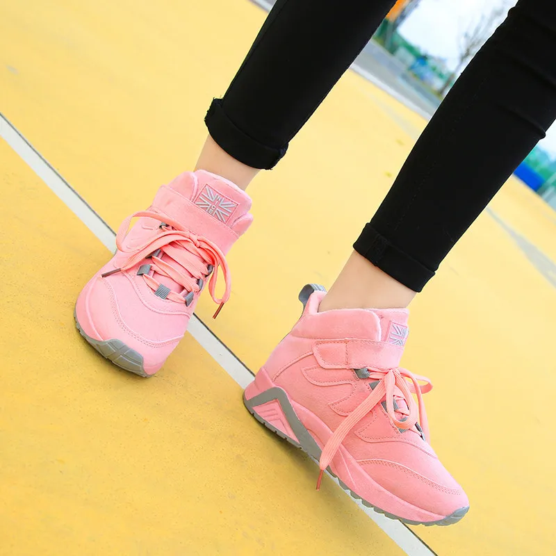 Женские ботинки; зимняя теплая обувь на меху; Уличная обувь; tenis feminino; женская повседневная обувь; кроссовки на шнуровке; обувь на плоской подошве; Вулканизированная обувь