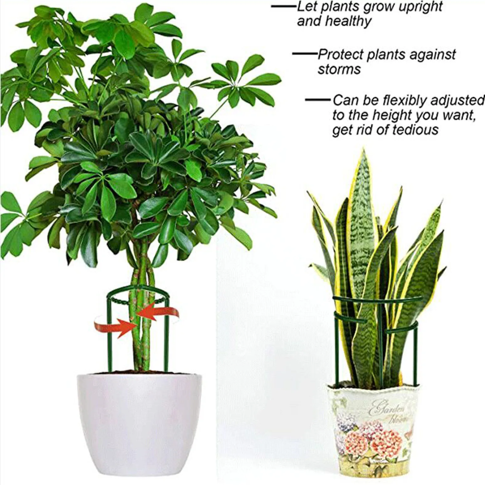 

6pcs/set Plastic Plant Support Frame Pot Bracket shelf Arcuated DIY Garden Climbing-Trellis Vine Cage