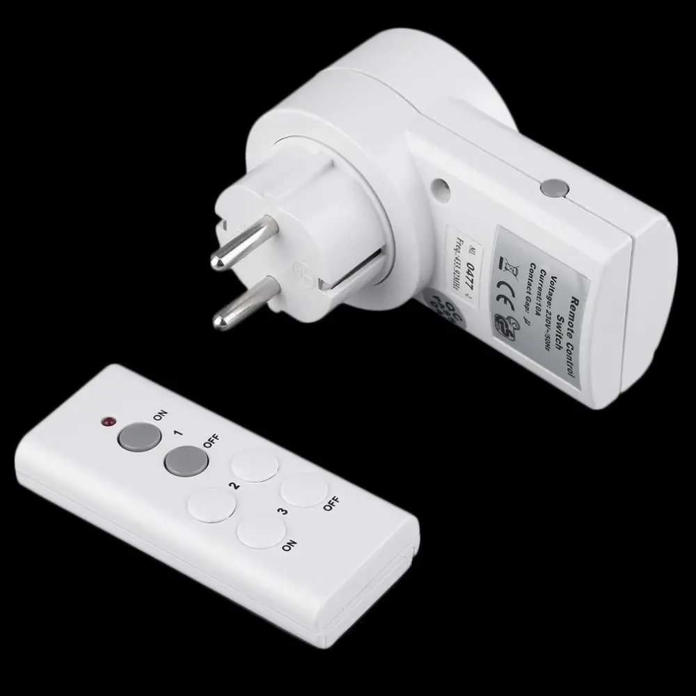 

1 Wireless Remote Control Power Outlet Light Switch Socket 1 Remote EU Plug Newest High Quality