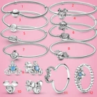 Распродажа Посеребренная цепочка-талисман в виде змеи Подходит для pandora оригинальный дизайн бусины браслет сделай сам подарок для девушки женщины ювелирные изделия