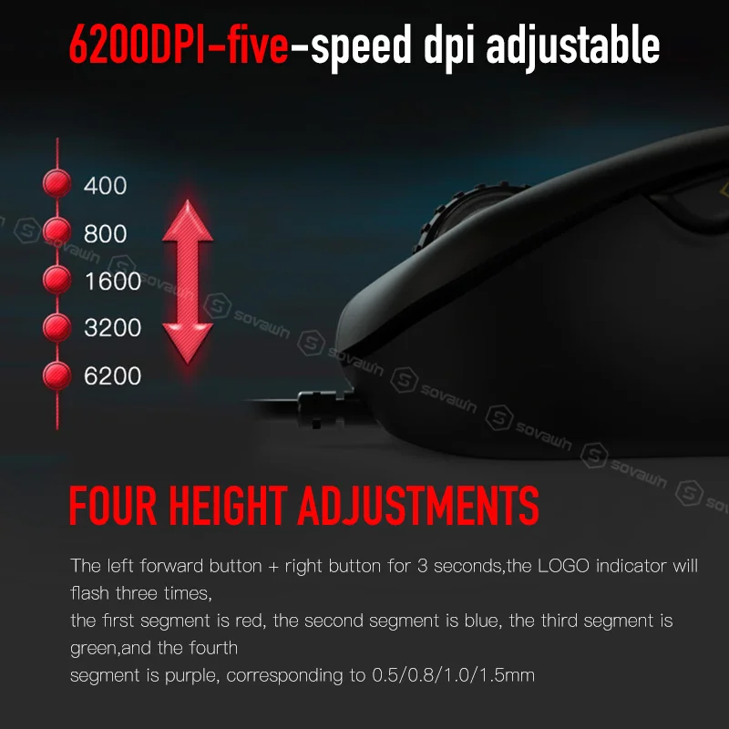 MOTOSPEED V100 игровая мышь проводная USB 3D профессиональная геймер RGB светильник Esport