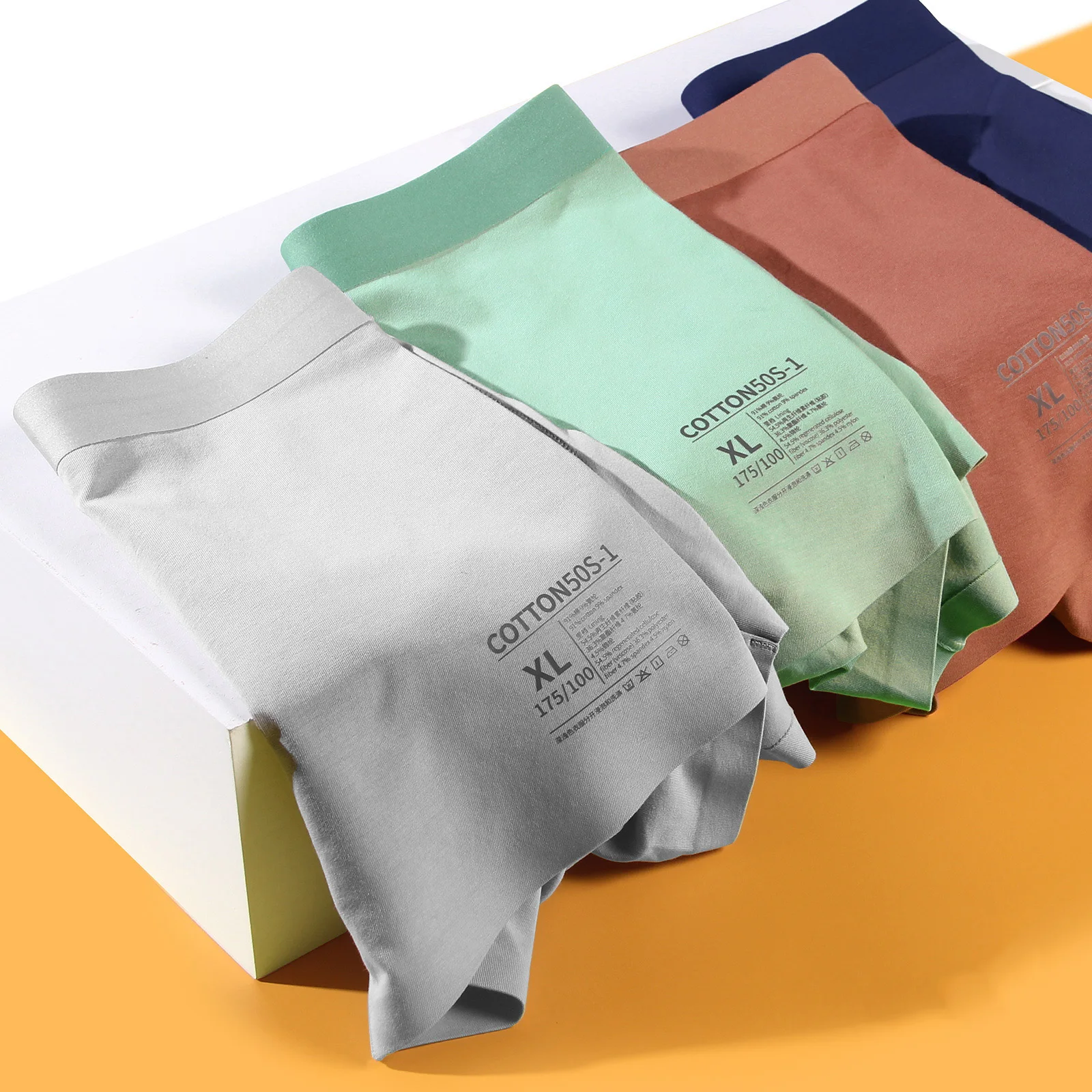 

2021 Men Cotton Underwear Boxers Fashion Soft Briefs Underpants Sexy Panties Boxershorts for Men Plus Size L-5XL Ropa Hombre
