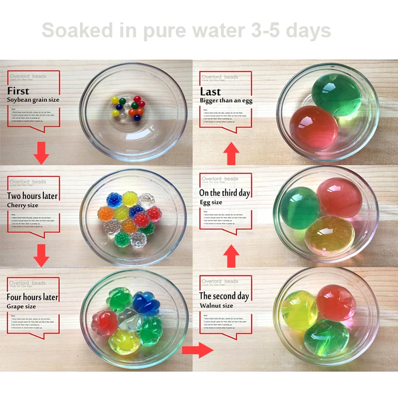 

30pcs/lot 30-50mm Big Crystal Soil Mud Hydrogel Gel Kids Toy Water Beads Growing Up Water Balls Wedding Home Flower Decoration