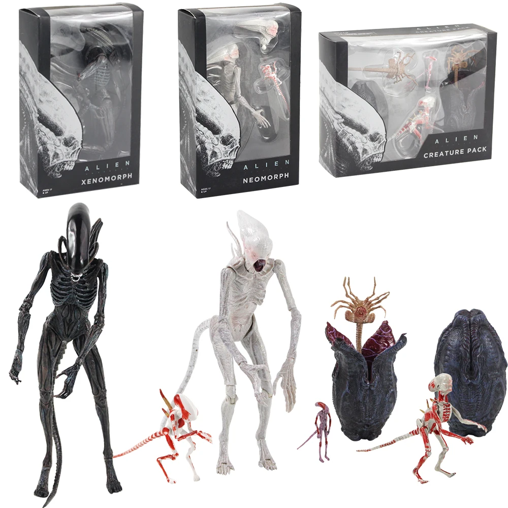 Aliens VS Predaors фигурка Neomorph Xenomorph фейсхаггер Chestburster Eggs Creature Pack Takayuki Takeya AVP модель