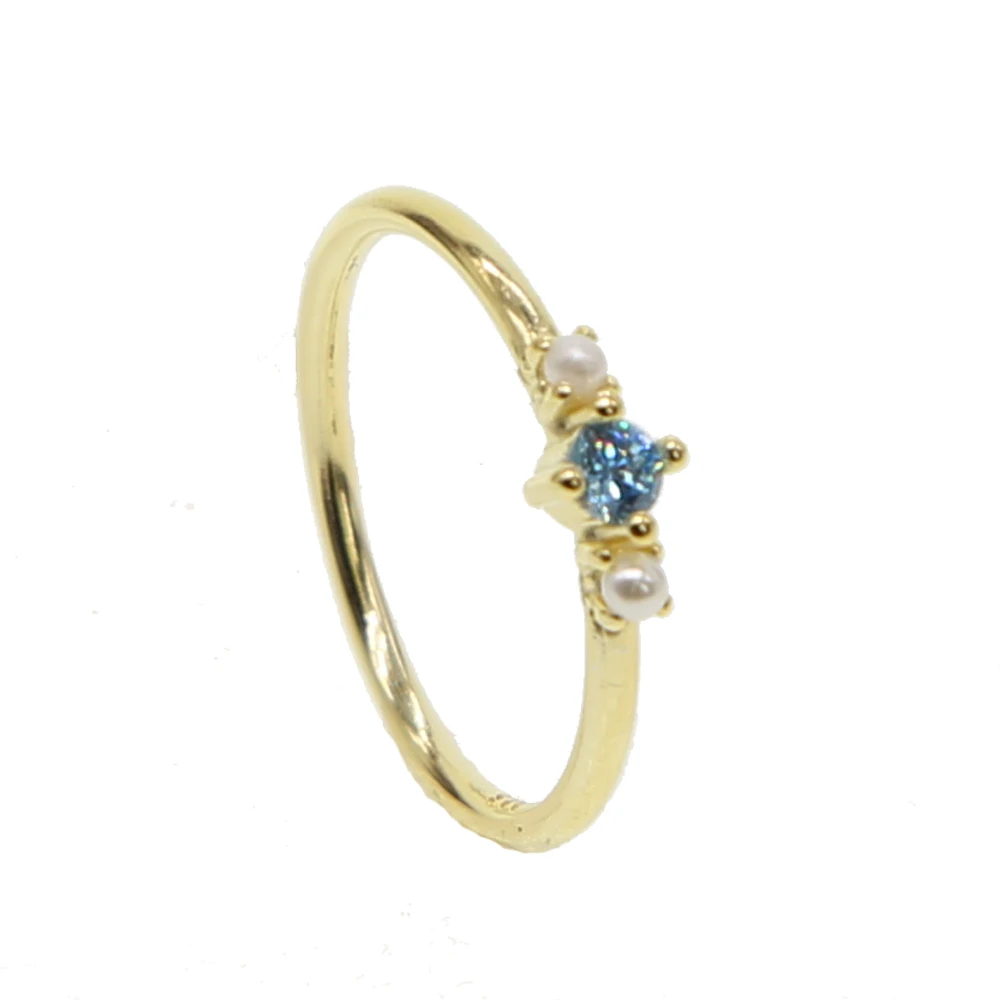 Новые модные цвета золота блестящие фианиты Золотое кольцо на палец из чистого